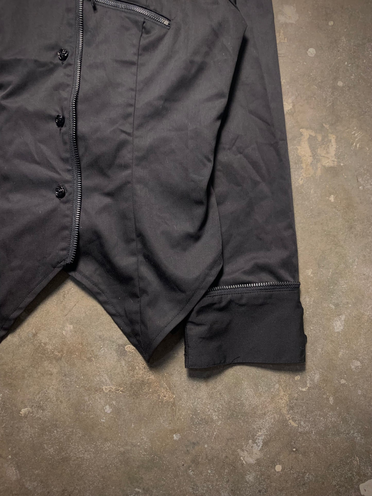Body Line Lace Up Zipper Shirt