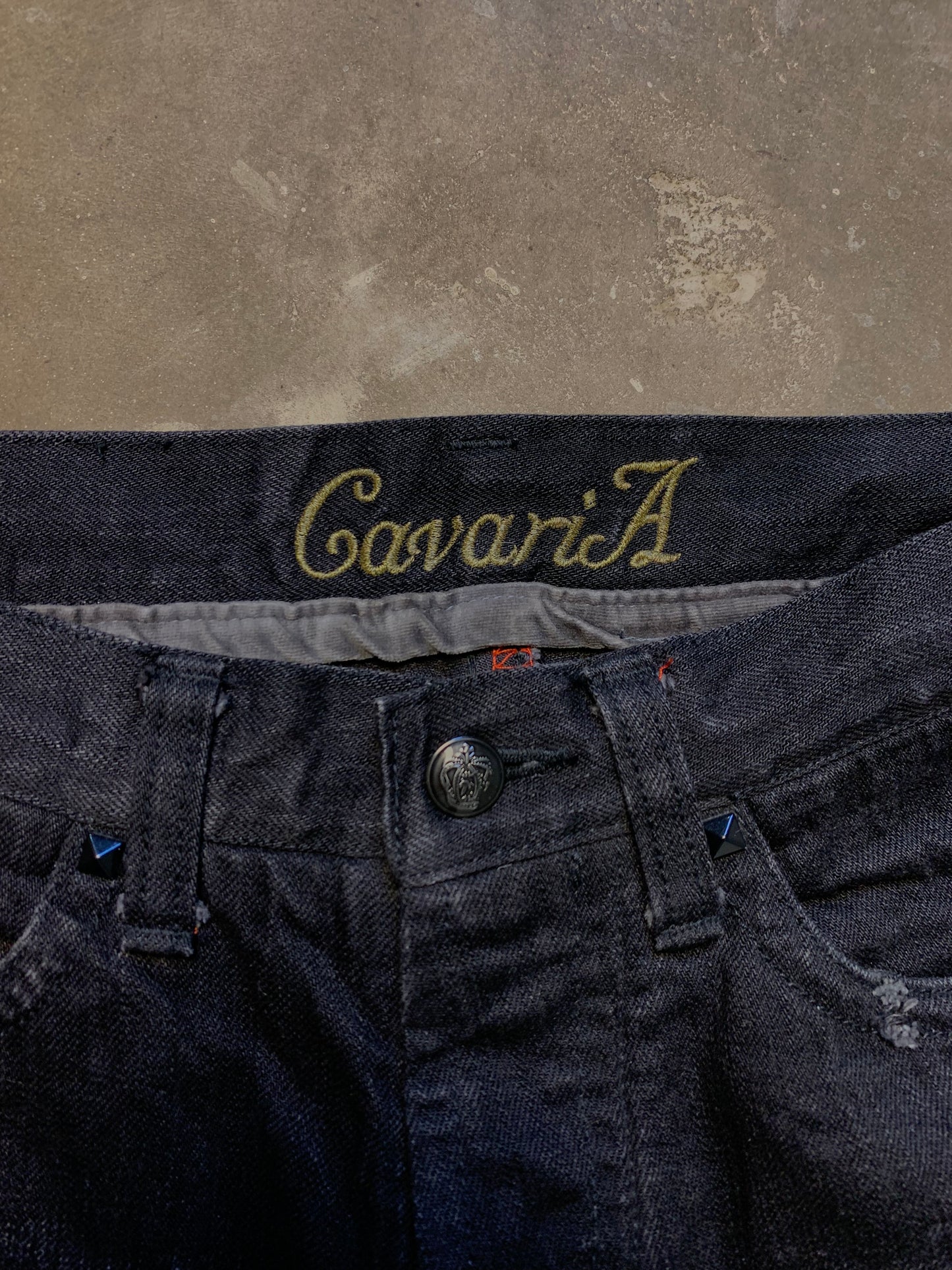 Cavaria Clawmark Chain Flared Jeans