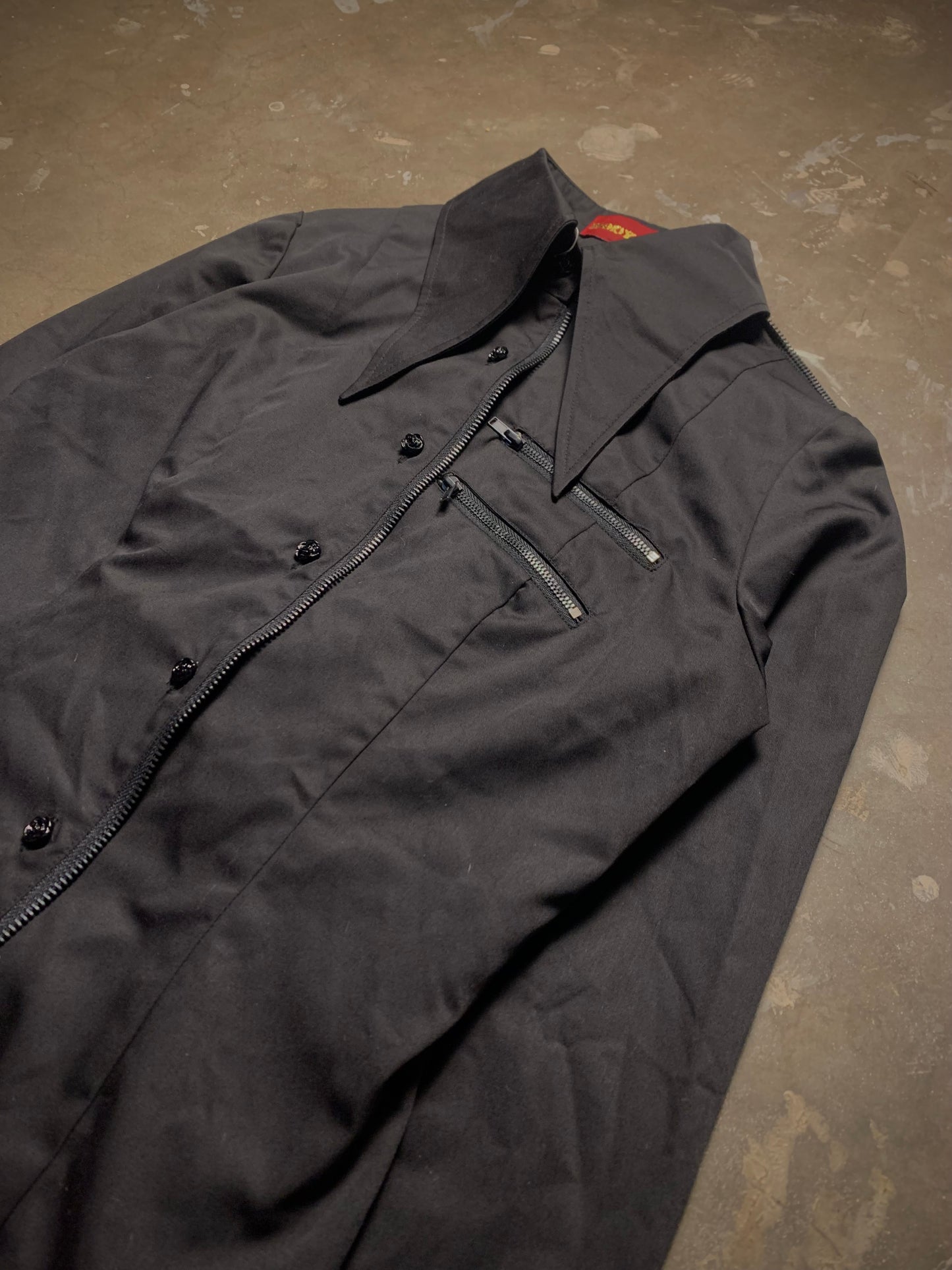 Body Line Lace Up Zipper Shirt