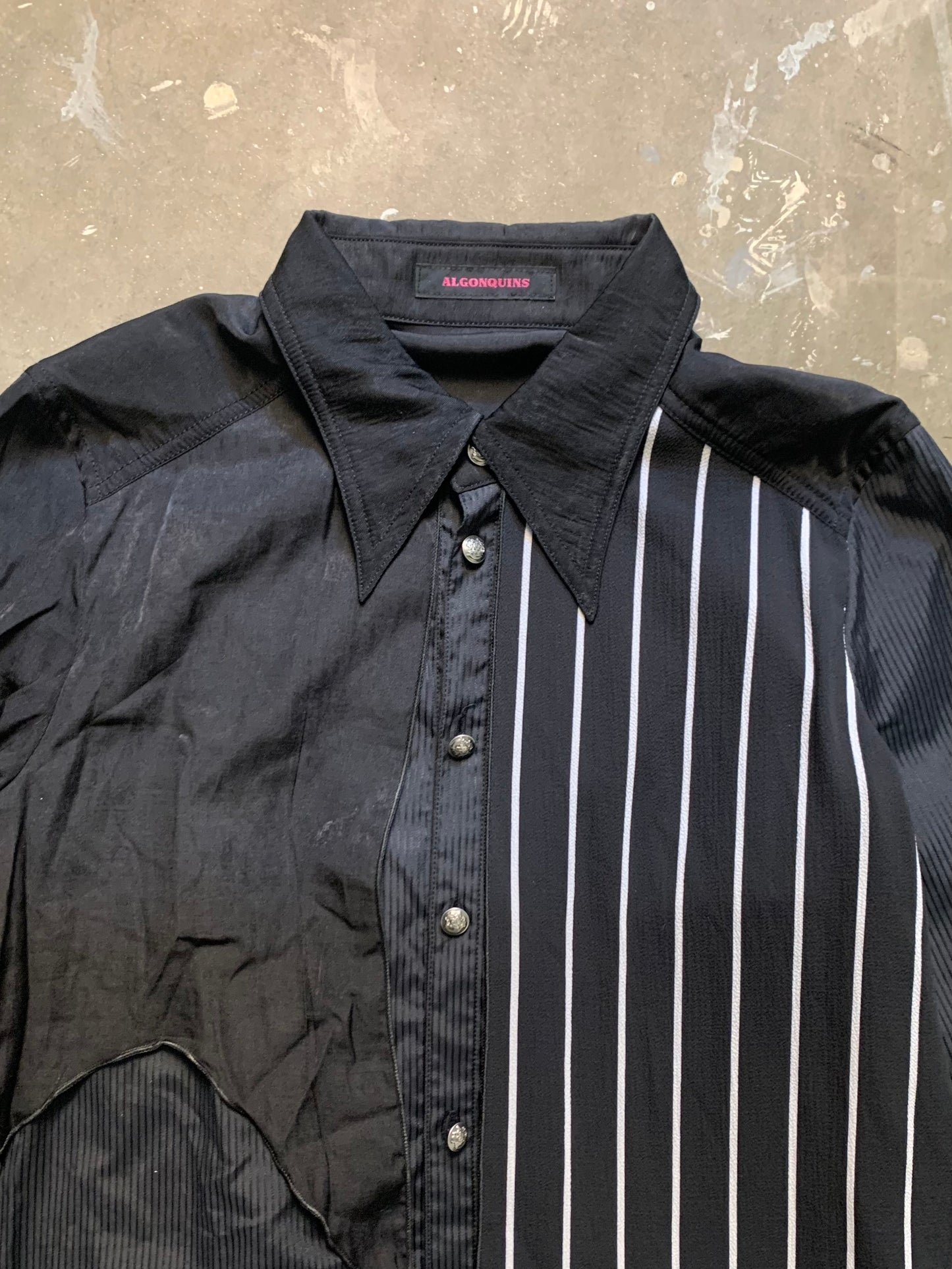 Algonquins Drape Striped Vampire Shirt