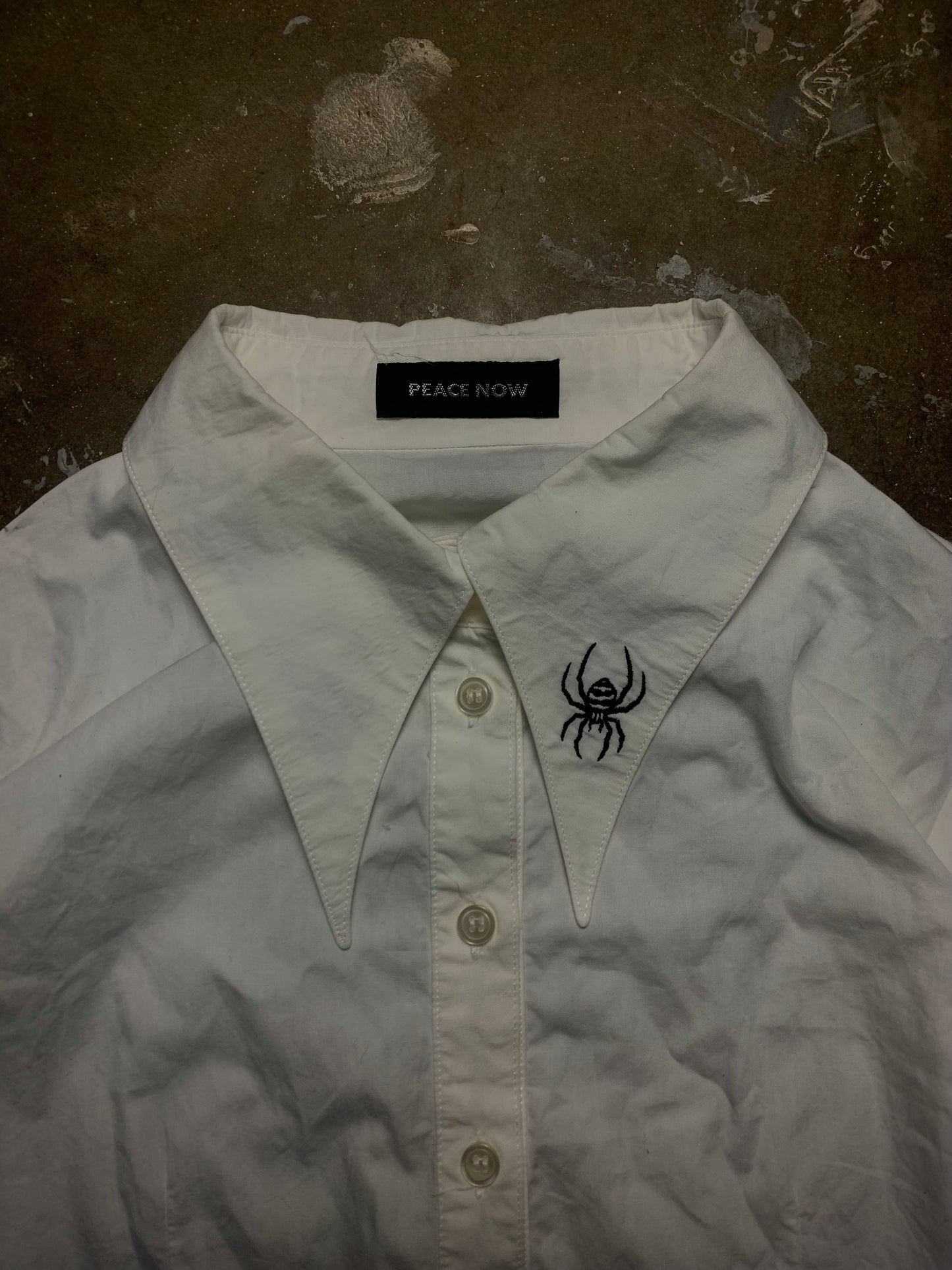 Peace Now Vampire Spider Collar Shirt