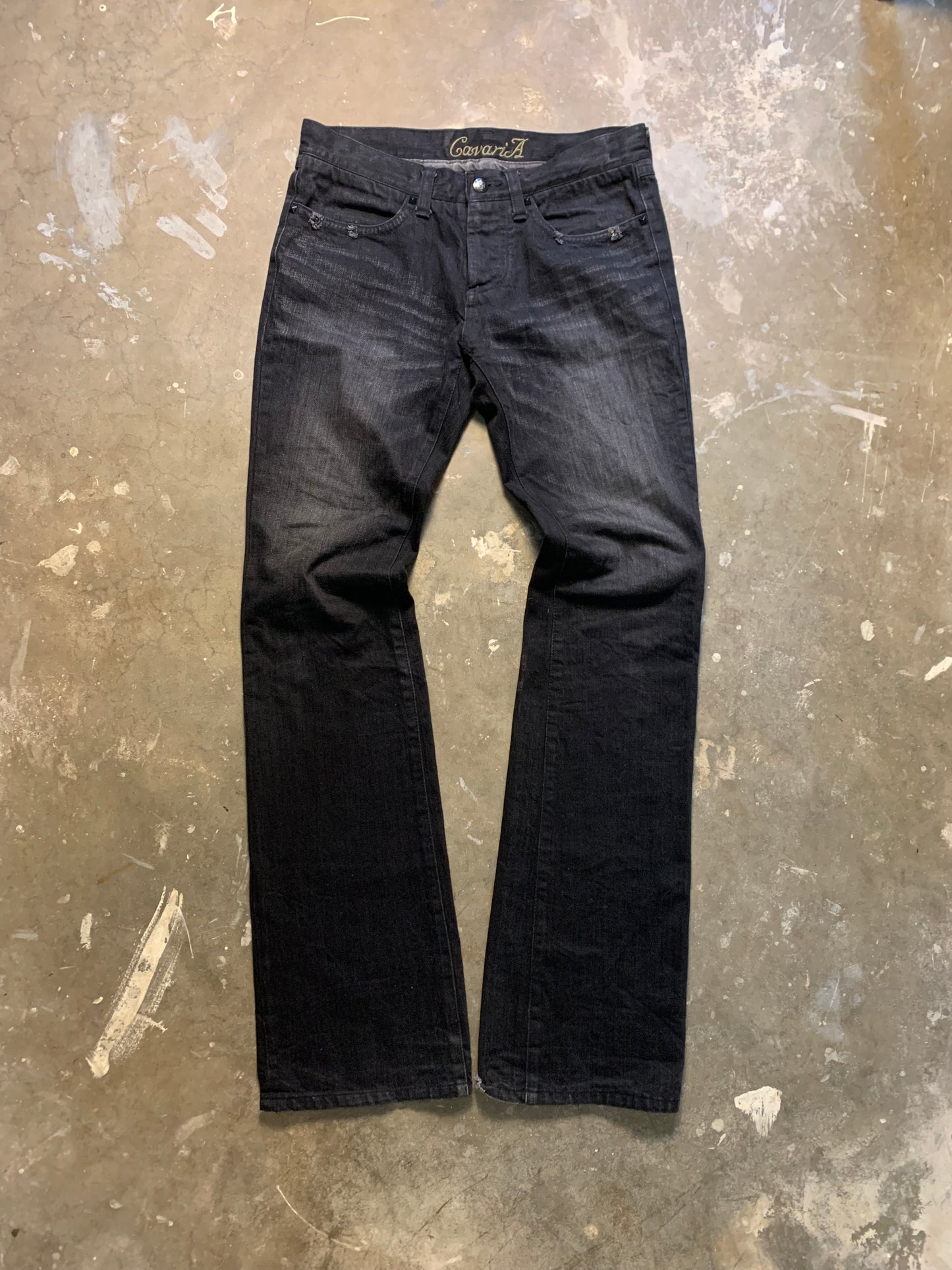 Cavaria Clawmark Chain Flared Jeans