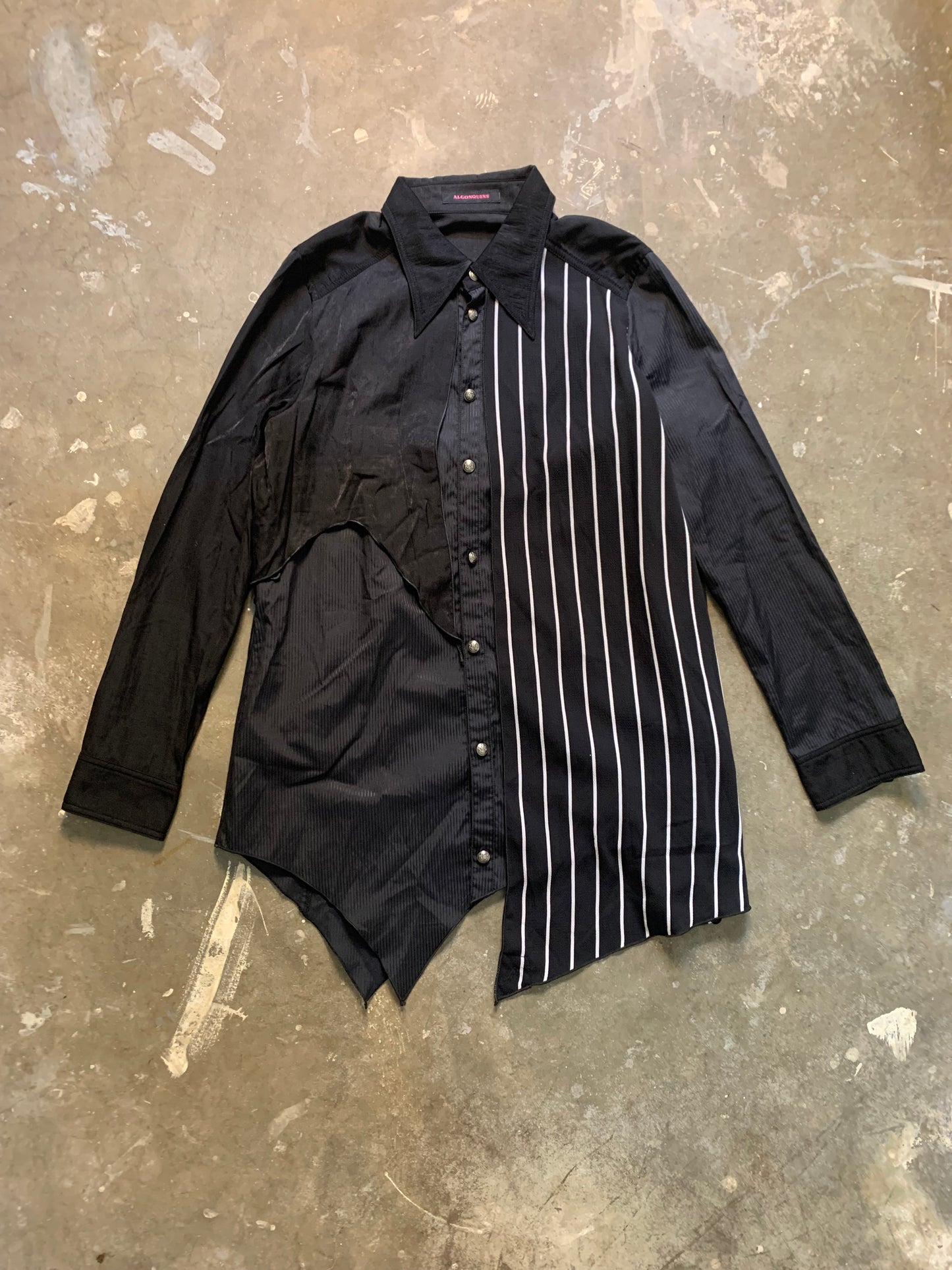 Algonquins Drape Striped Vampire Shirt