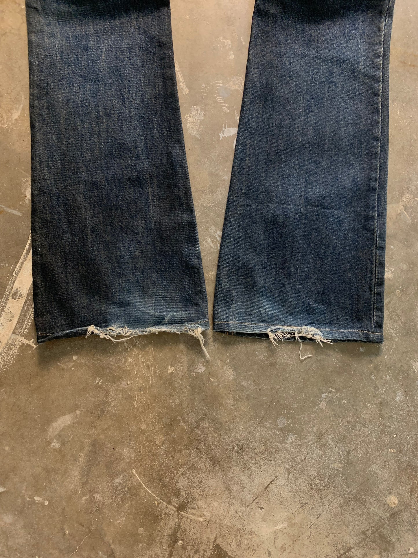 Shellac Cowhide Patch Flared Jeans