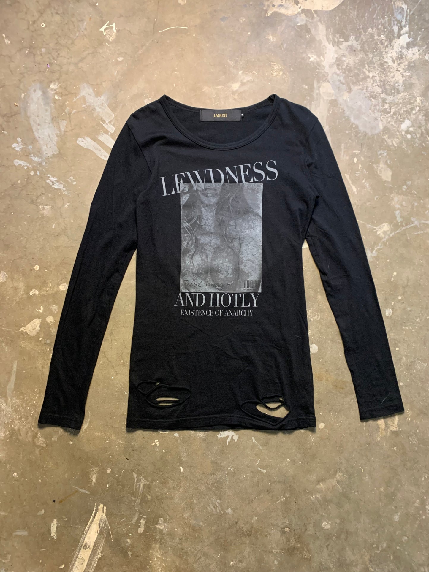 Lagust 'Lewdness' Distressed Longsleeve