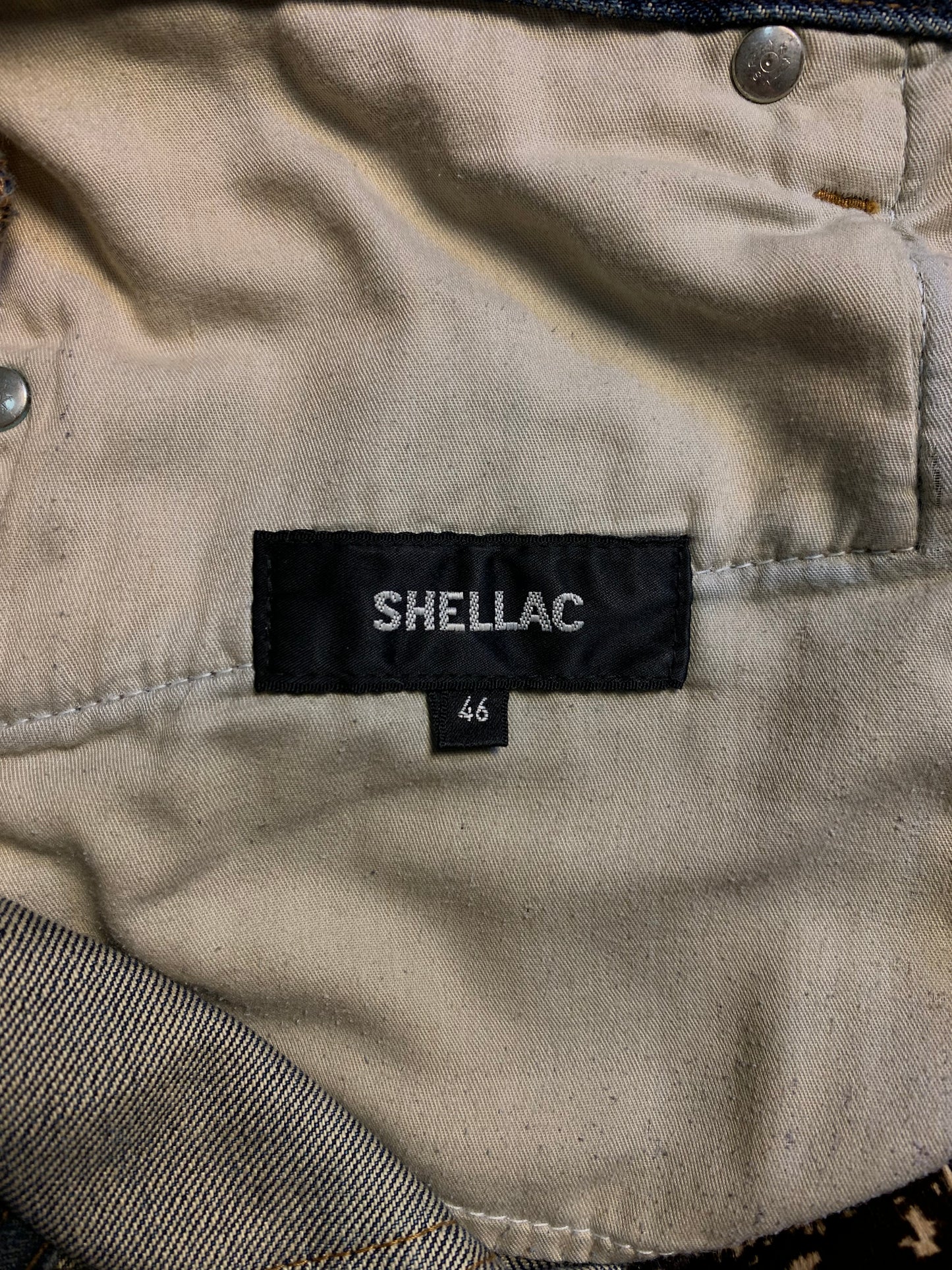 Shellac Cowhide Patch Flared Jeans
