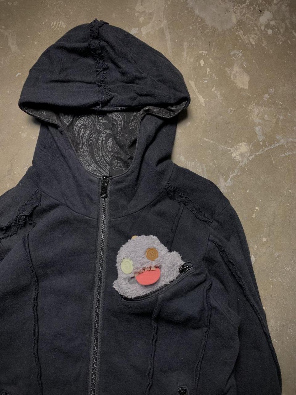 FUGA Distressed Reversible Pattern Hoodie