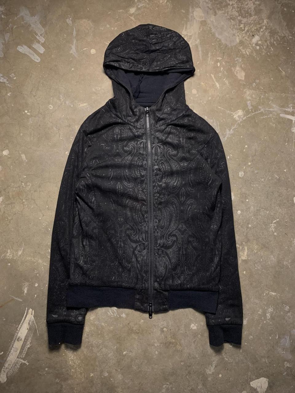 FUGA Distressed Reversible Pattern Hoodie