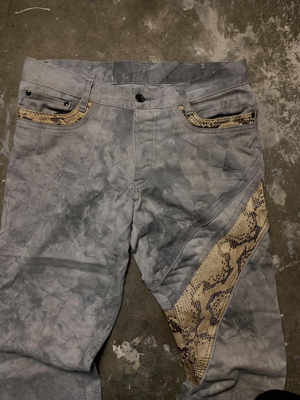 5351 Pour Les Hommes Snakeskin Flared Pants